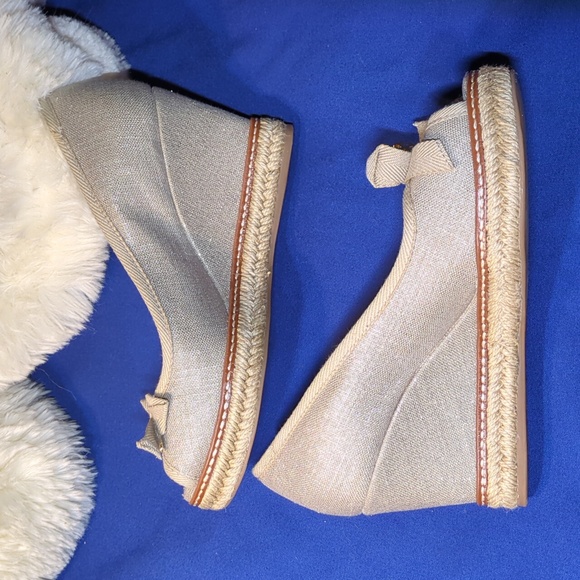 Tory Burch Jackie Espadrille Wedge Bow Peep-Toe Flats NOW ONLY $95 - Picture 4 of 9